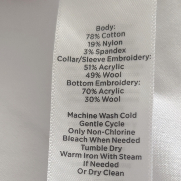 Talbots White Tunic with Colorful Trim - Picture 9 of 9